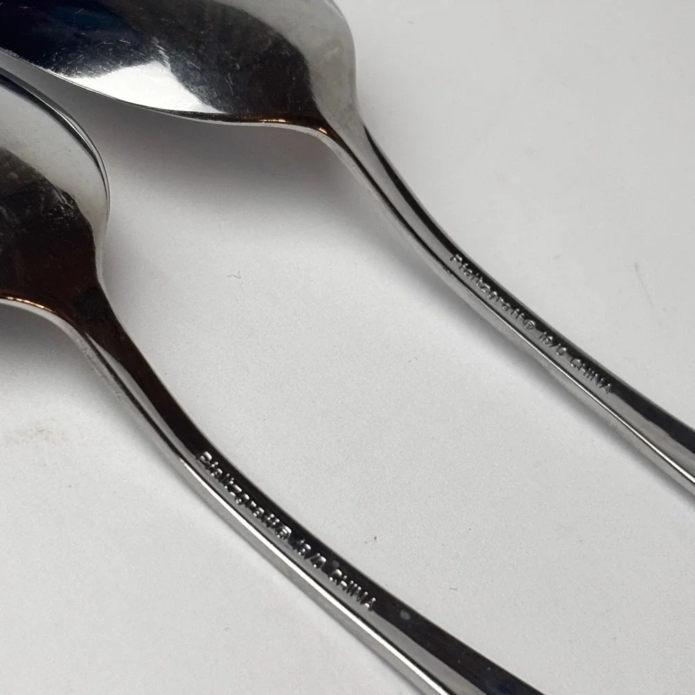 Pfaltzgraff Stainless Steel Teaspoons Set of 4 Silver Mirror‎ Finish 18/0 China